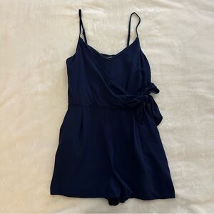 Navy Blue Wrap Romper